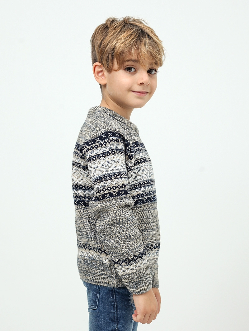 Pull jacquard garçon